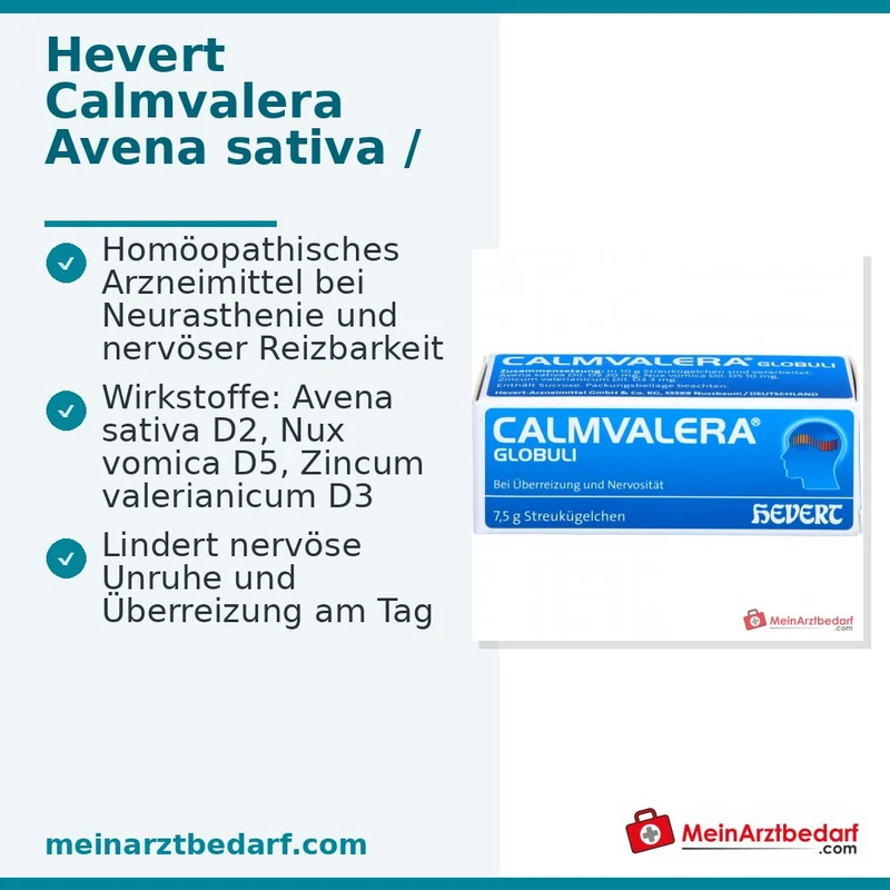 Calmvalera Globuli Avena sativa D2, Nux vomica D5, Zincum valerianicum D3 7,5 g