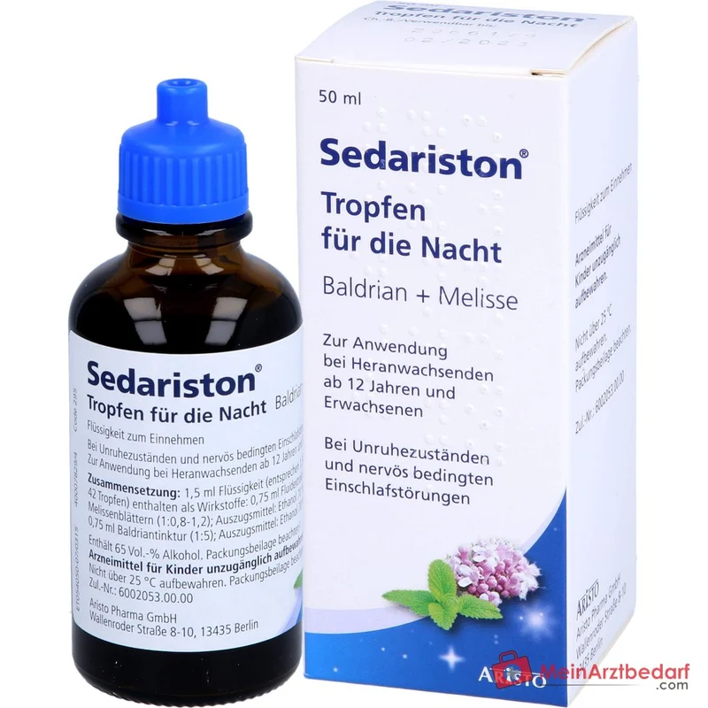 Sedariston Tropfen für die Nacht Baldrian und Melissenöl Tropfen 20 ml, 50 ml
