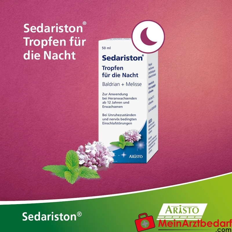 Sedariston Tropfen für die Nacht Baldrian und Melissenöl Tropfen 20 ml, 50 ml