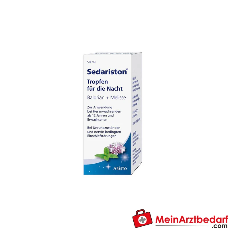 Sedariston Tropfen für die Nacht Baldrian und Melissenöl Tropfen 20 ml, 50 ml