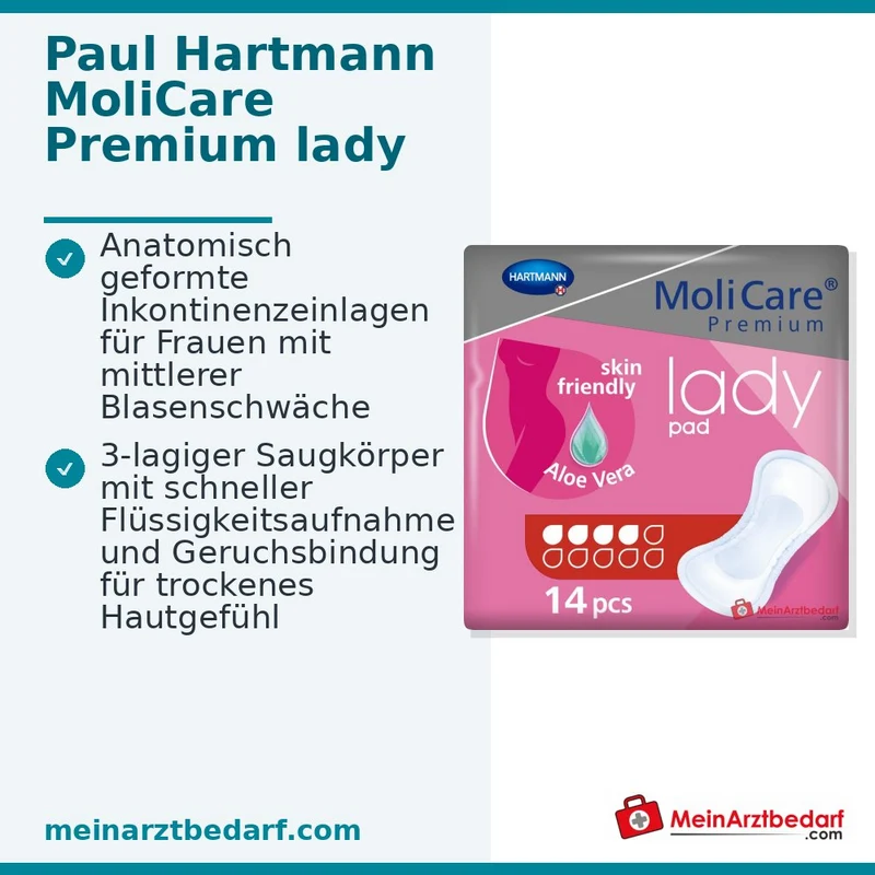 MoliCare Premium lady Pad 4 Tropfen Einlage für Frauen Inkontinenz
