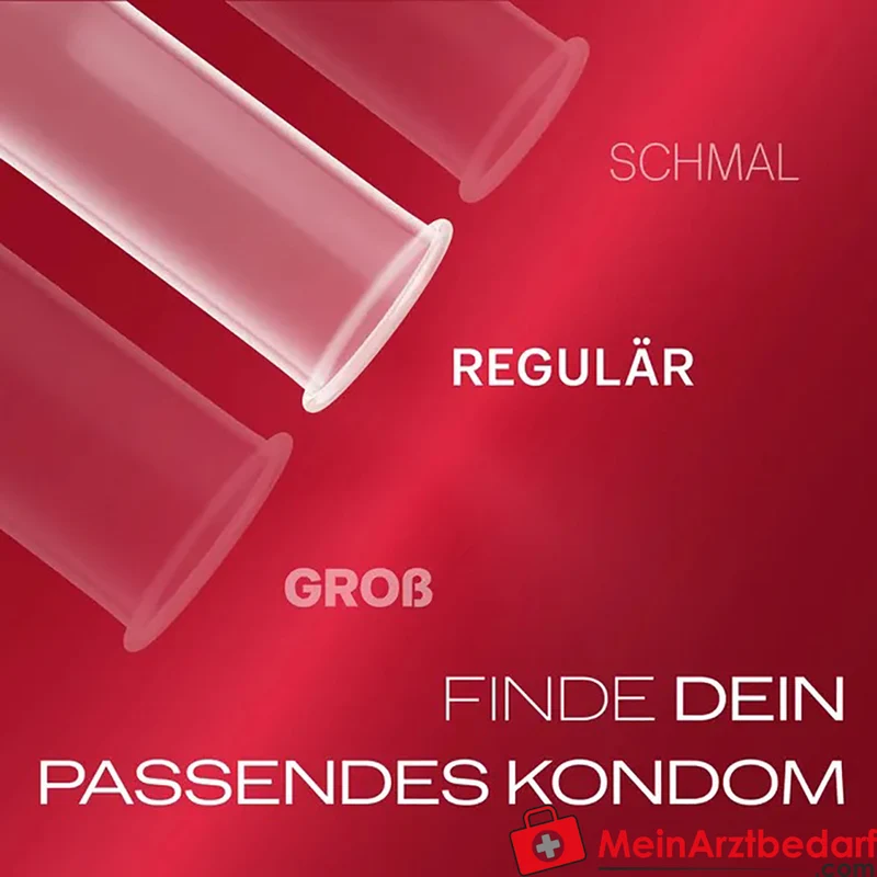 Durex Gefühlsecht Kondome extra dünn aus Naturkautschuklatex 56 mm Reservoir 195 mm