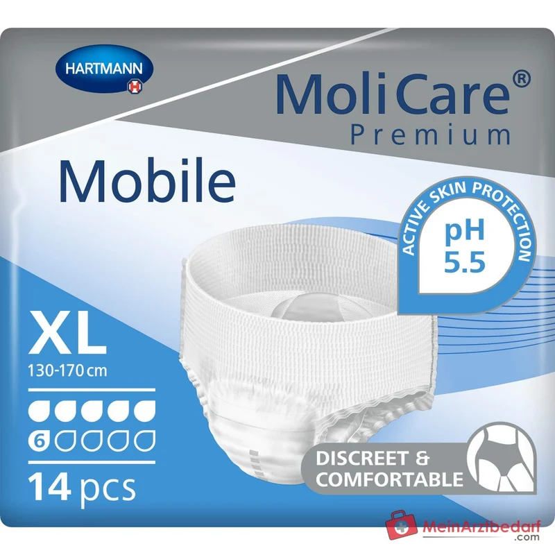 Hartmann MoliCare Premium Mobile 6 Tropfen Einweghosen Größe XL, 56 St. (4x14 St.)