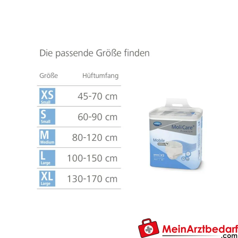 Hartmann MoliCare Premium Mobile 6 Tropfen Einweghosen Größe XL, 56 St. (4x14 St.)