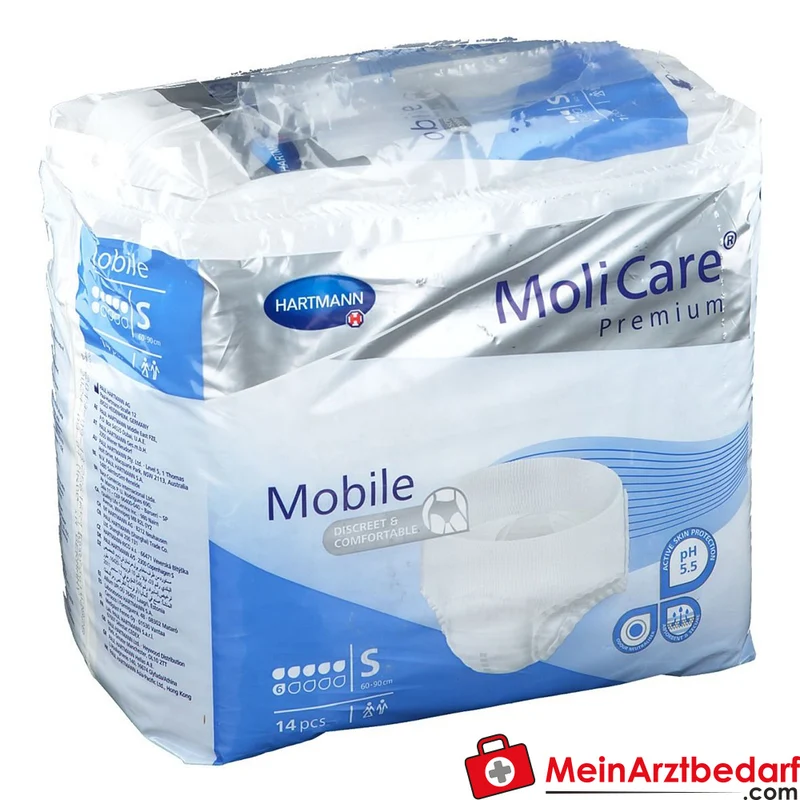 MoliCare Premium Mobile 6 Tropfen Einweg-Pull-Up-Unterwäsche Gr. S