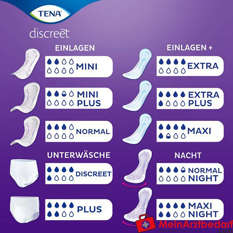 TENA Lady Maxi Night Inkontinenz-Einlagen extra lang einzeln verpackt
