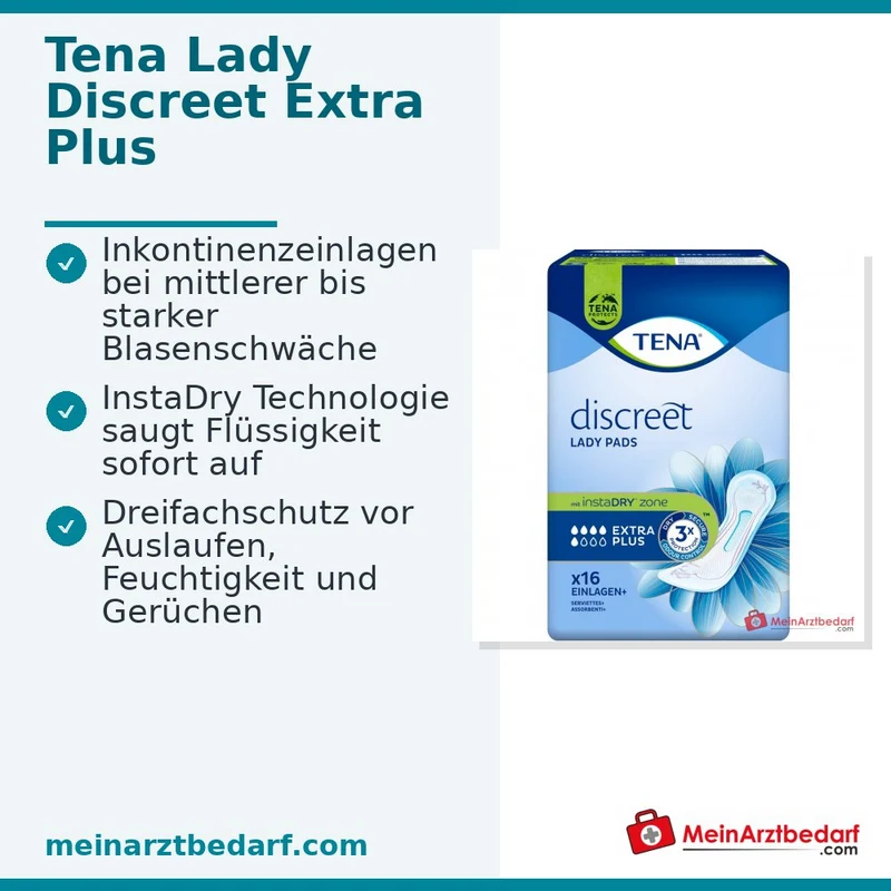 Tena Lady Discreet Extra Plus Inkontinenzeinlagen, 96 Stück
