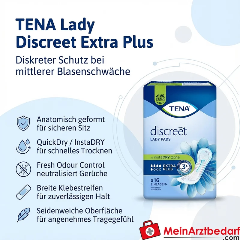 Tena Lady Discreet Extra Plus Inkontinenzeinlagen, 96 Stück
