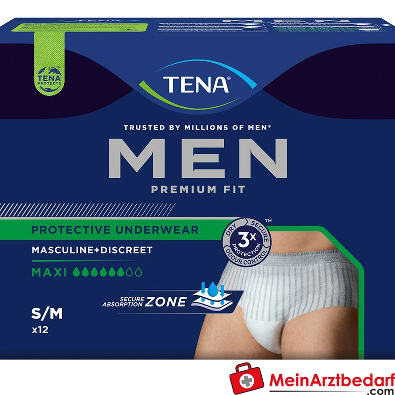 TENA Men Premium Fit Inkontinenz-Pants Maxi S/M, 48 St. (4x12 St.)