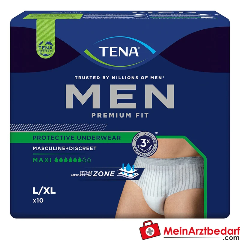 TENA Men Premium Fit Pants Maxi Einweghosen L/XL 40 Stück (4x10)
