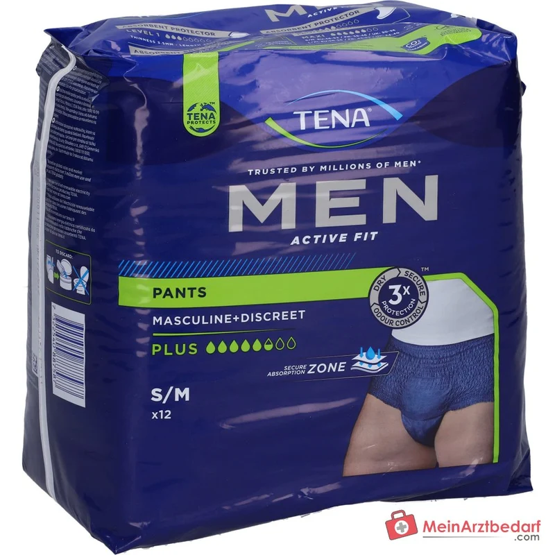 TENA Men Active Fit Pants Plus Einweghose S/M blau 48 Stück (4x12)
