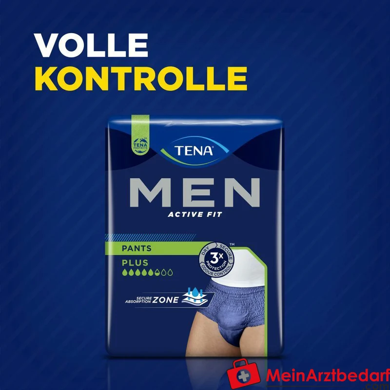 TENA Men Active Fit Pants Plus Einweghose S/M blau 48 Stück (4x12)