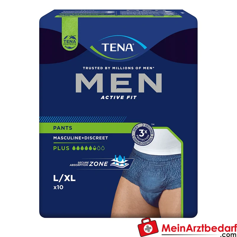 TENA Men Active Fit Pants Plus Saugstärke 5,5 Einmalhosen L/XL blau