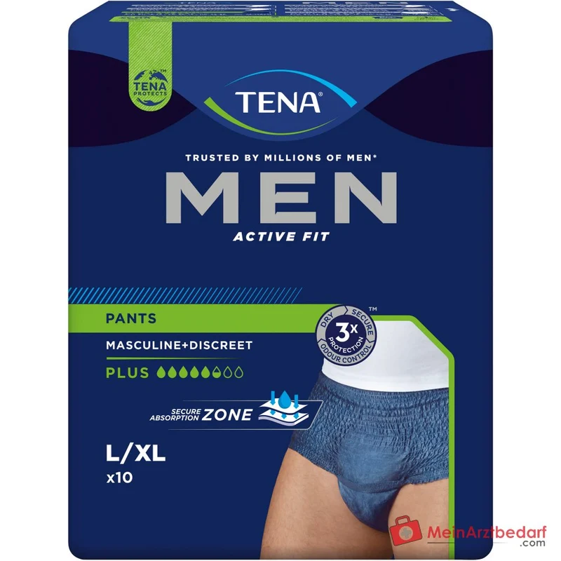TENA Men Active Fit Pants Plus Saugstärke 5,5 Einmalhosen L/XL blau