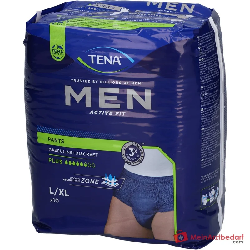 TENA Men Active Fit Pants Plus Saugstärke 5,5 Einmalhosen L/XL blau