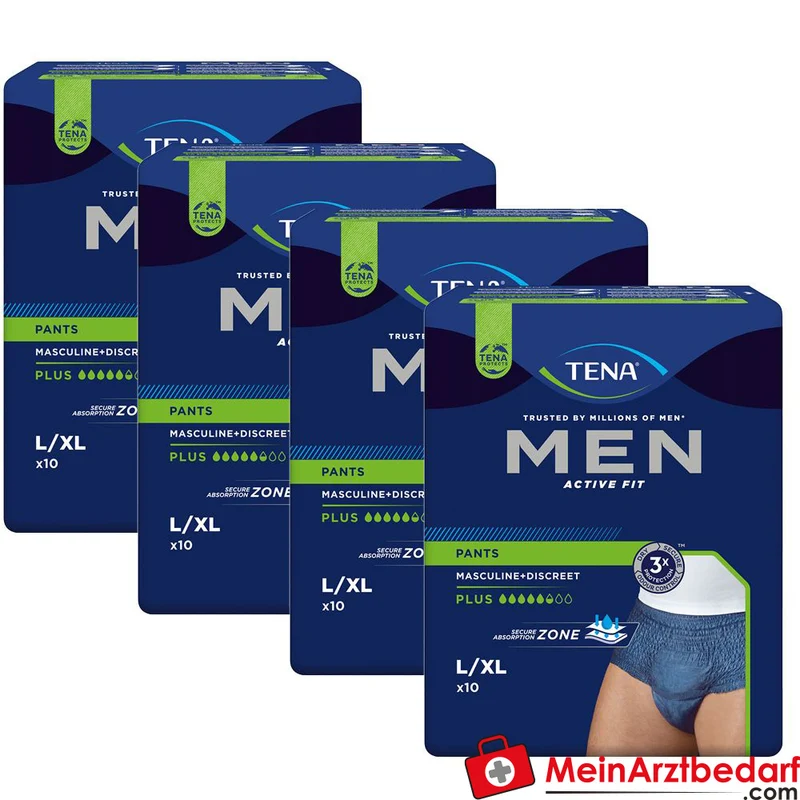 TENA Men Active Fit Pants Plus Saugstärke 5,5 Einmalhosen L/XL blau