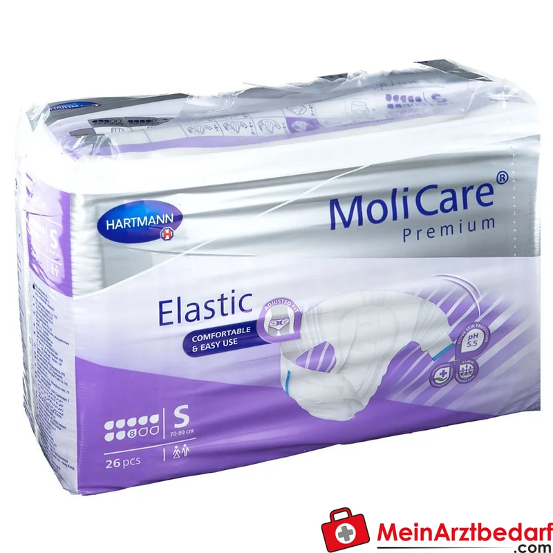 MoliCare Premium Elastic Inkontinenz-Slip 8 Tropfen Größe S (70–90 cm)