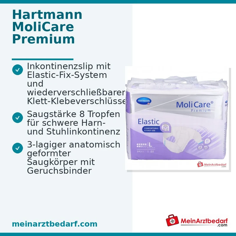 MoliCare Premium Elastic Slip 8 Tropfen Inkontinenz-Slip Gr. L 72 St.