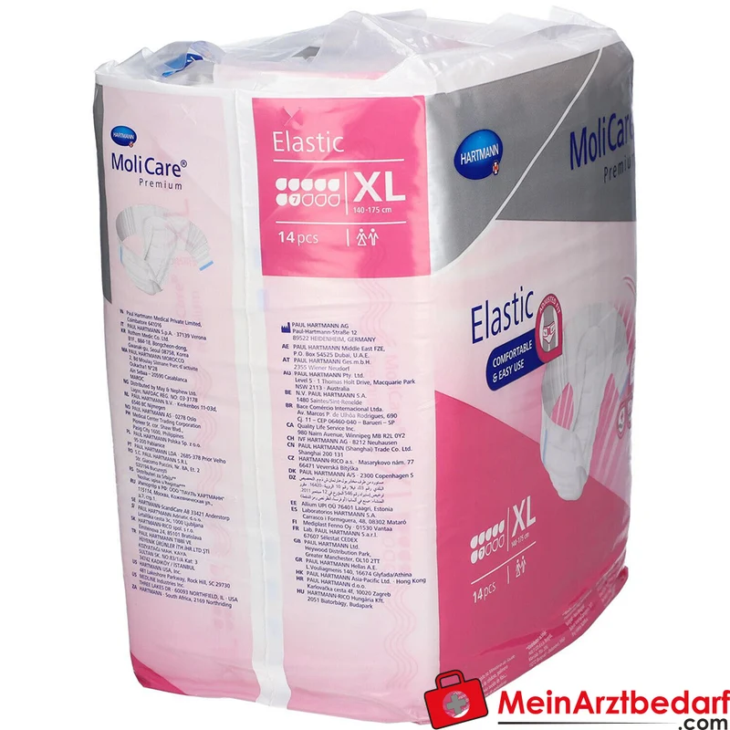 MoliCare Premium Elastic Slip 7 Tropfen Gr. XL Inkontinenzslip 14 Stück