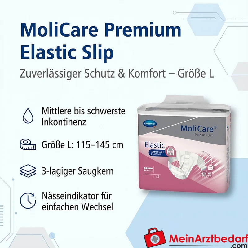 MoliCare Premium Elastic Inkontinenz-Slip 7 Tropfen Gr. L (115–145 cm)