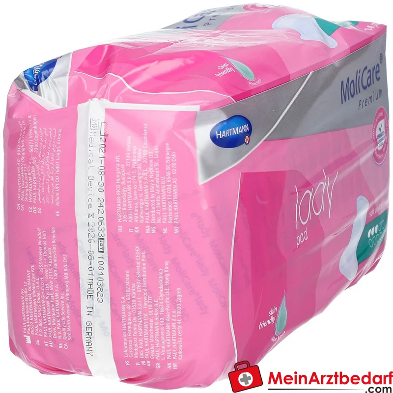 Hartmann MoliCare Premium lady pad 3 Tropfen Inkontinenzeinlagen, 168 Stück