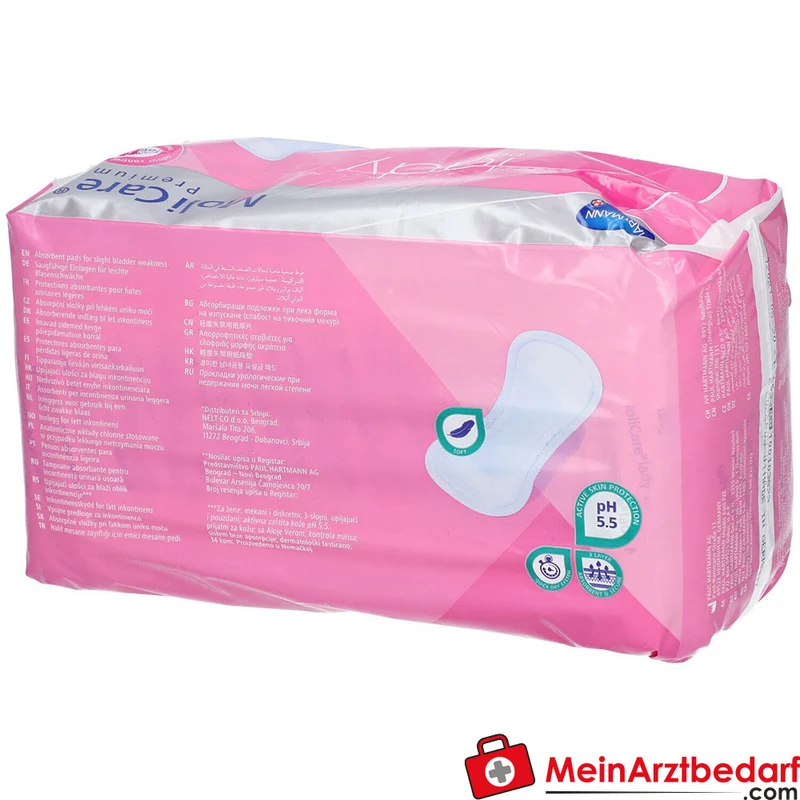 Hartmann MoliCare Premium lady pad 3 Tropfen Inkontinenzeinlagen, 168 Stück