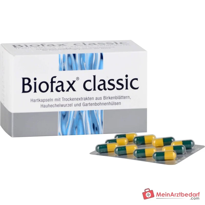Strathmann Biofax classic Birkenblätter-Trockenextrakt / Hauhechelwurzel-Trockenextrakt / Bohnenschalen-Trockenextrakt Hartkapseln, 60 St.