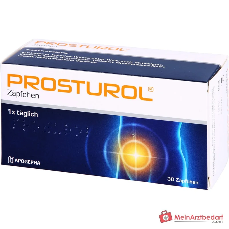 Prosturol Kürbiskerne / Indischer Wassernabel / Weihrauch / Strohblume / Vitamin E / Australischer Teebaum / Hyaluronsäure Zäpfchen, 10 St.