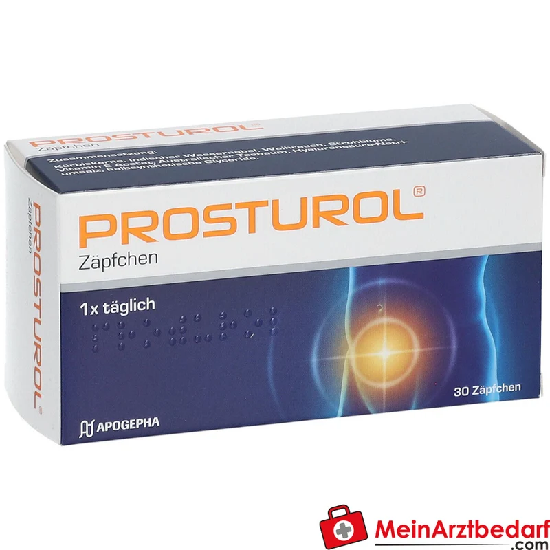 Prosturol Kürbiskerne / Indischer Wassernabel / Weihrauch / Strohblume / Vitamin E / Australischer Teebaum / Hyaluronsäure Zäpfchen, 10 St.