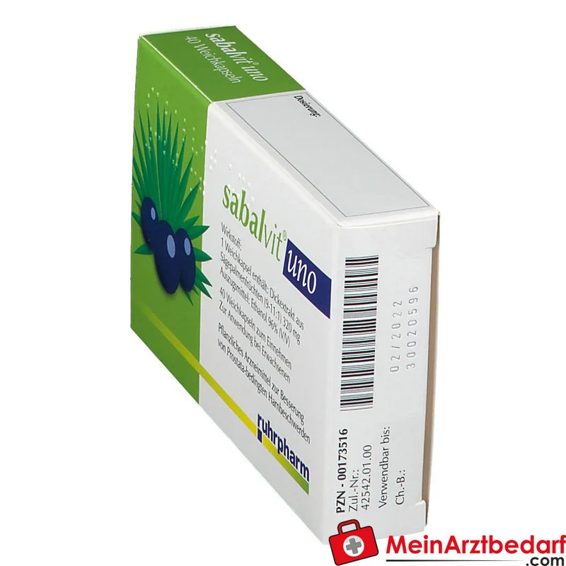 Ruhrpharm Sabalvit Uno Sägepalmenfrüchte-Dickextrakt Weichkapseln, 40 St.
