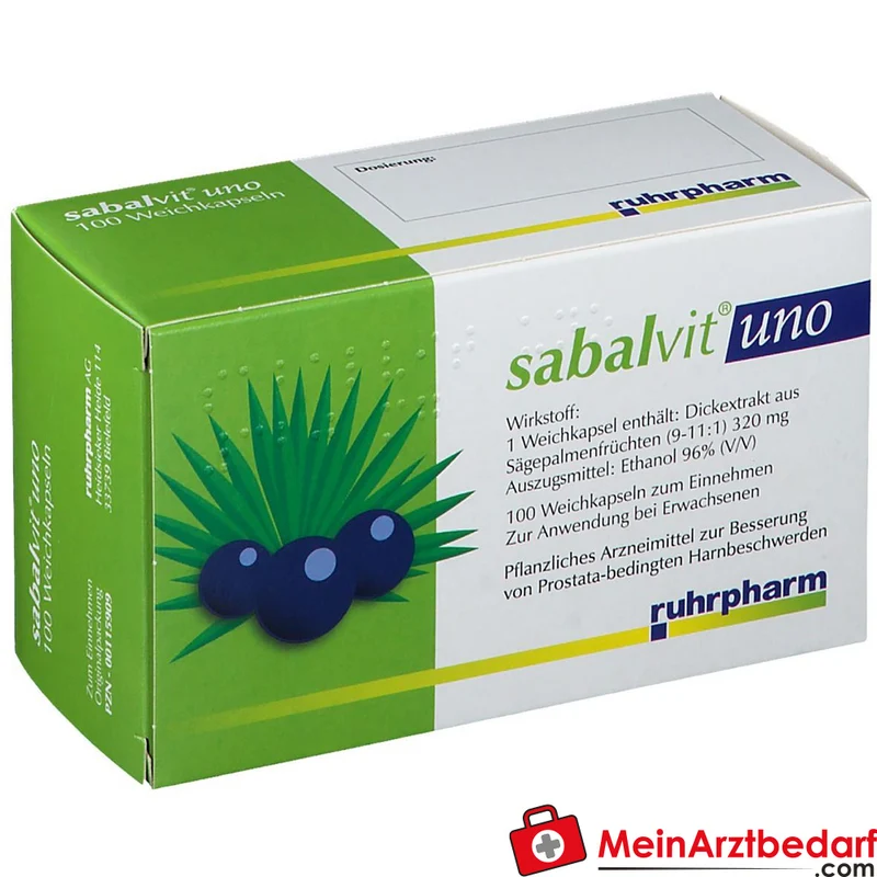 Ruhrpharm Sabalvit Uno Sägepalmenfrüchte-Dickextrakt Weichkapseln, 40 St.