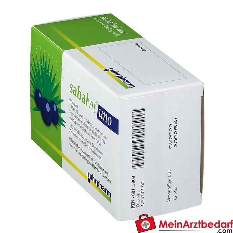 Ruhrpharm Sabalvit Uno Sägepalmenfrüchte-Dickextrakt Weichkapseln, 40 St.