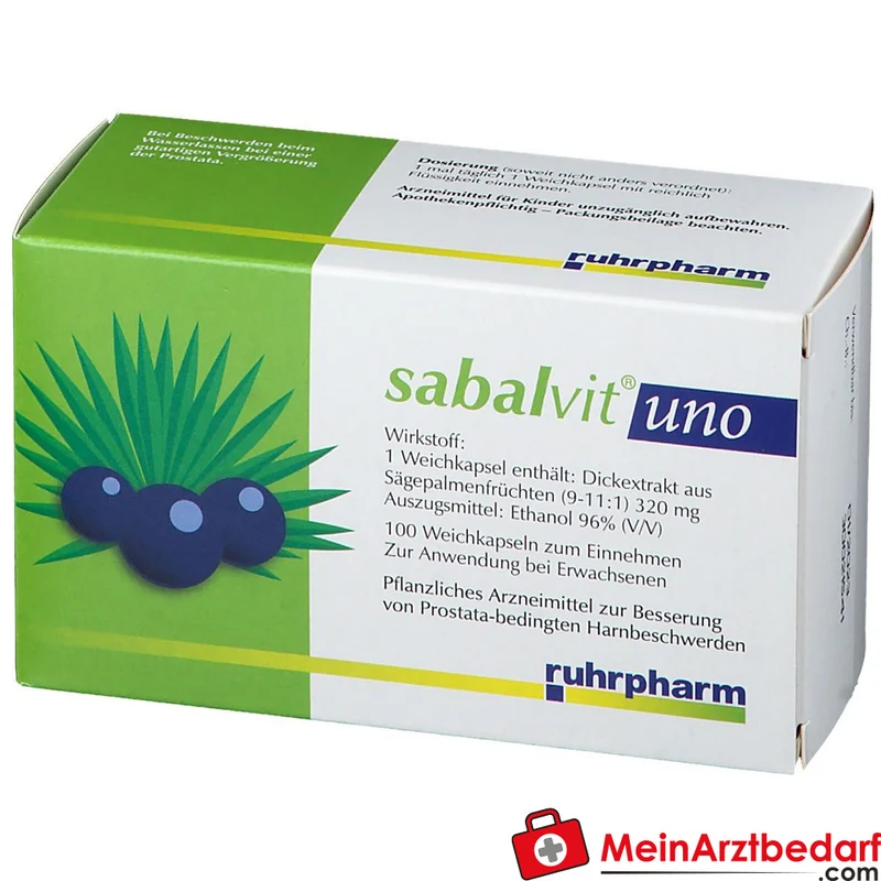 Ruhrpharm Sabalvit Uno Sägepalmenfrüchte-Dickextrakt Weichkapseln, 40 St.