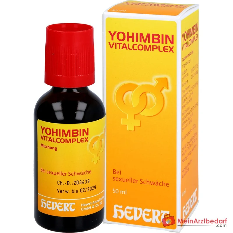 Hevert Yohimbin Vitalcomplex Acidum picrinicum / Damiana / Strychninum phosphoricum / Yohimbinum hydrochloricum Tropfen, 200 ml