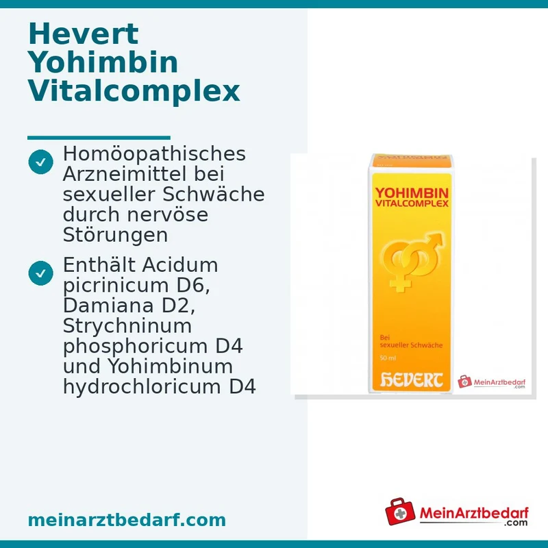 Hevert Yohimbin Vitalcomplex Acidum picrinicum / Damiana / Strychninum phosphoricum / Yohimbinum hydrochloricum Tropfen, 200 ml