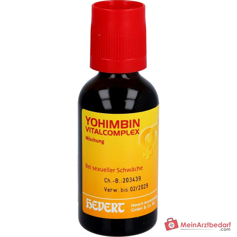Hevert Yohimbin Vitalcomplex Acidum picrinicum / Damiana / Strychninum phosphoricum / Yohimbinum hydrochloricum Tropfen, 200 ml