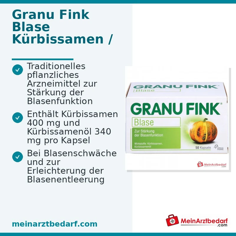 Granu Fink Blase Kürbissamen / Kürbissamenöl Hartkapseln, 100 St.