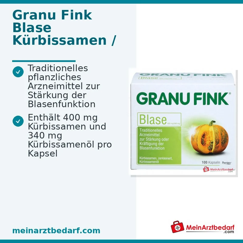 Granu Fink Blase Kürbissamen / Kürbissamenöl Hartkapseln, 100 St.