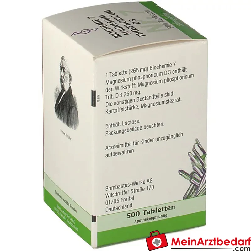 BIOCHEMIE 7 Magnesium Phosphoricum D3 250 mg Tabletten 1 Packung