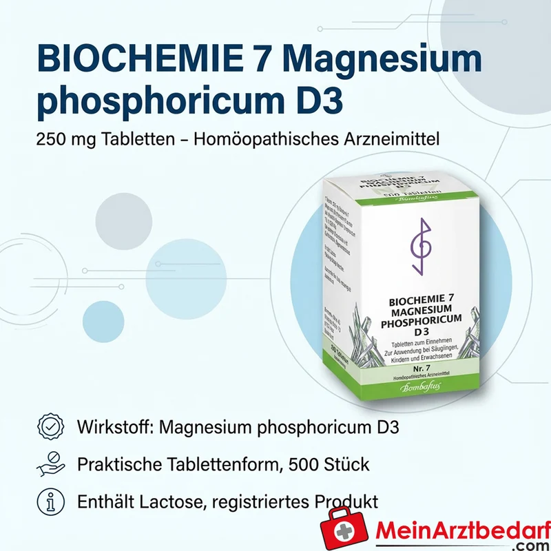 BIOCHEMIE 7 Magnesium Phosphoricum D3 250 mg Tabletten 1 Packung