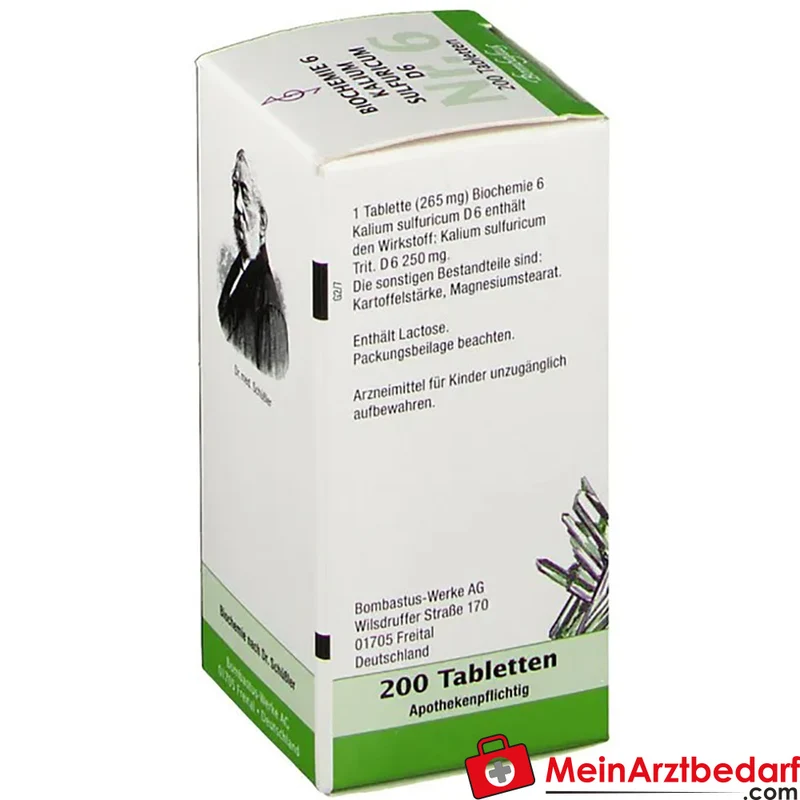 Bombastus Biochemie 6 Kalium sulfuricum D 6 250 mg Tabletten
