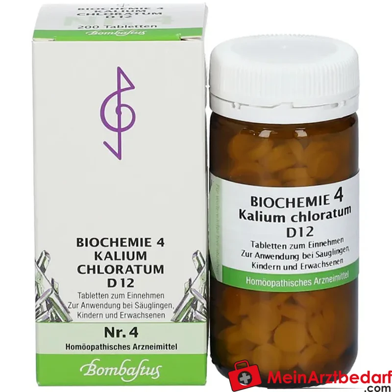 BIOCHEMIE 4 Kalium chloratum D12 homöopathische Zubereitung 250 mg