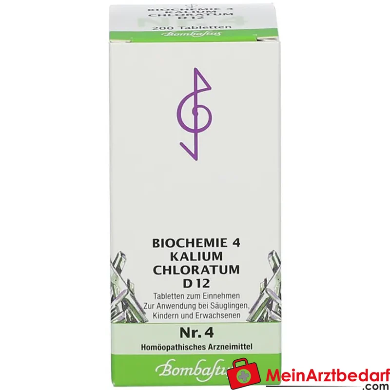 BIOCHEMIE 4 Kalium chloratum D12 homöopathische Zubereitung 250 mg