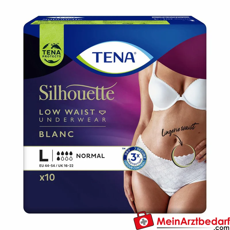 TENA Silhouette Normal Blanc Einweg-Inkontinenz-Pants Gr. L hüfthoch