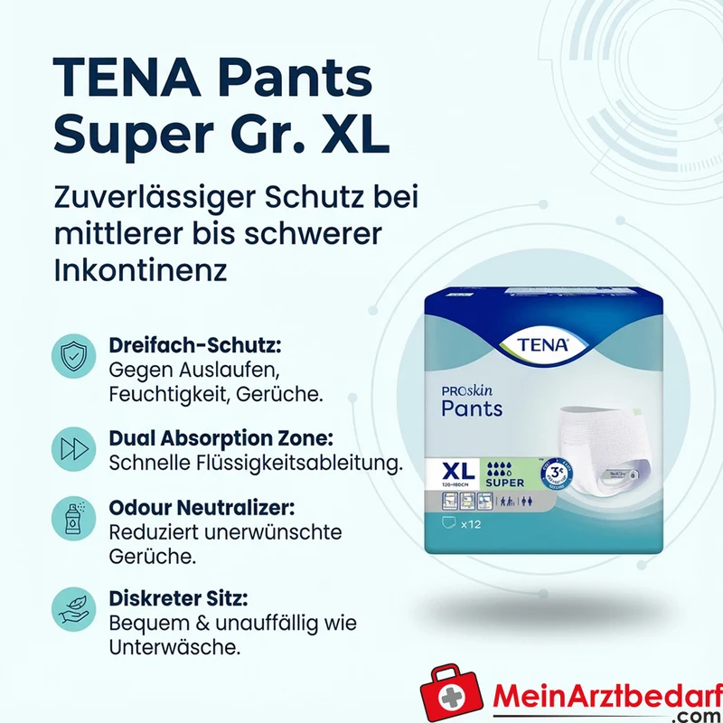 TENA Pants Super Einweghose Gr. XL mittlere bis schwere Inkontinenz