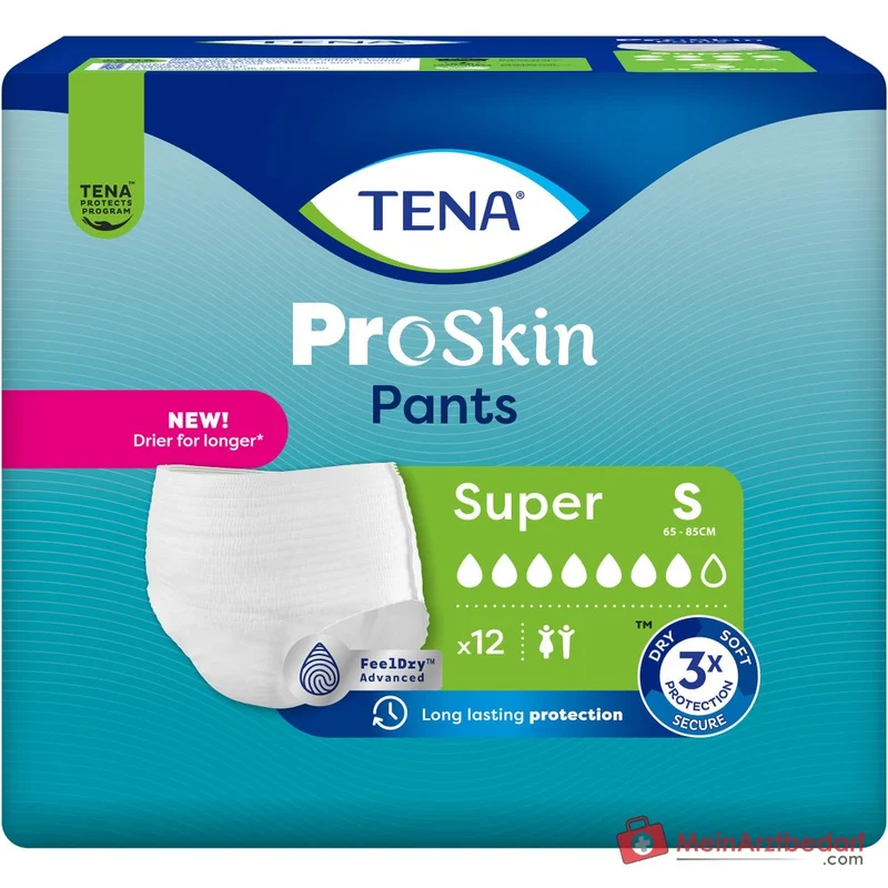 Tena Pants Super Einweghosen bei mittlerer bis starker Blasenschwäche, Small, 48 St.