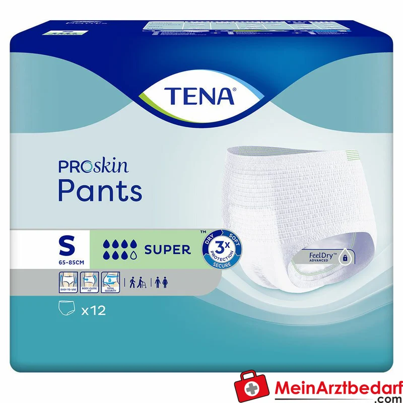 Tena Pants Super Einweghosen bei mittlerer bis starker Blasenschwäche, Small, 48 St.