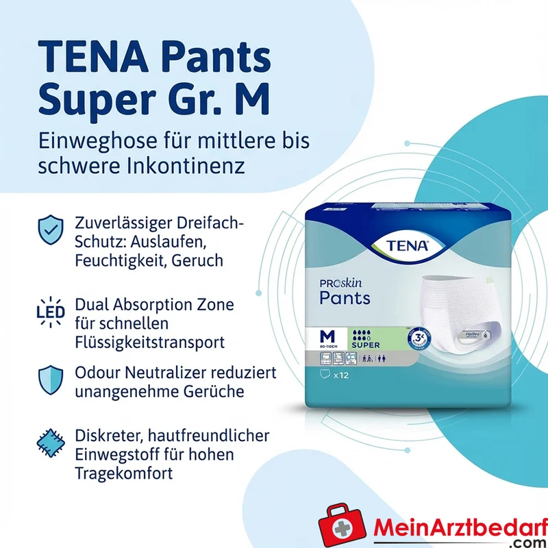 TENA Pants Super Gr. M Einweghose für mittlere bis schwere Inkontinenz