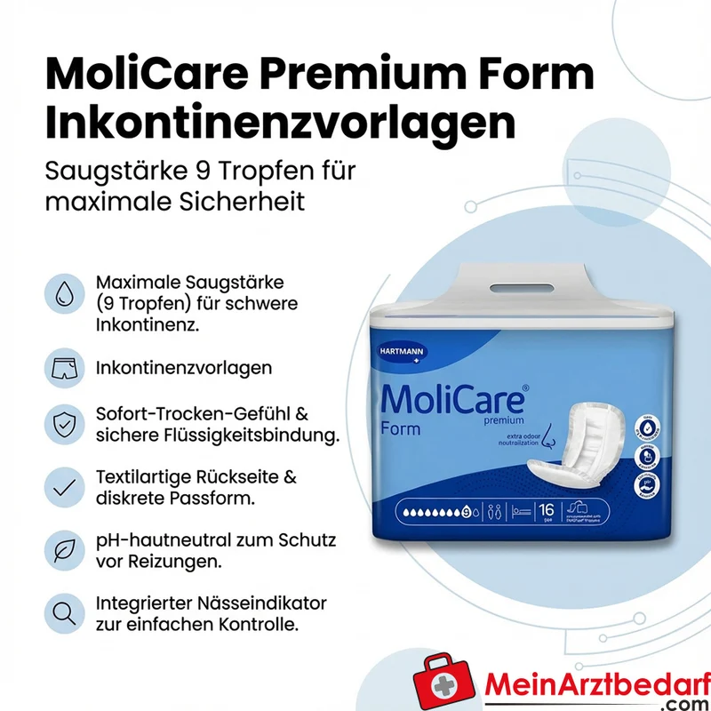 MoliCare Premium Form Inkontinenzvorlagen Saugstärke 9 Tropfen