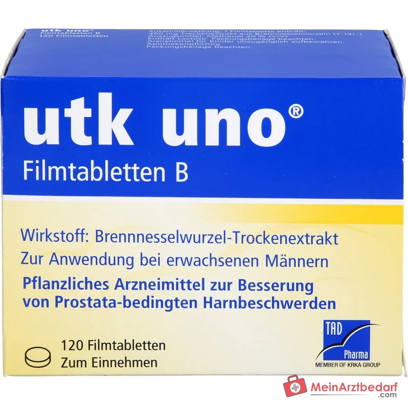 TAD Pharma utk uno Brennnesselwurzel-Trockenextrakt Filmtabletten, 120 St.